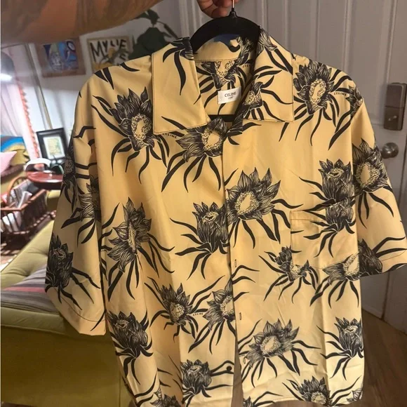 COS Yellow Floral Shirt - Picture 1 of 5